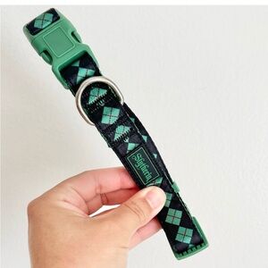 Stylish Green Argyle Dog Collar Harry Potter Slytherin